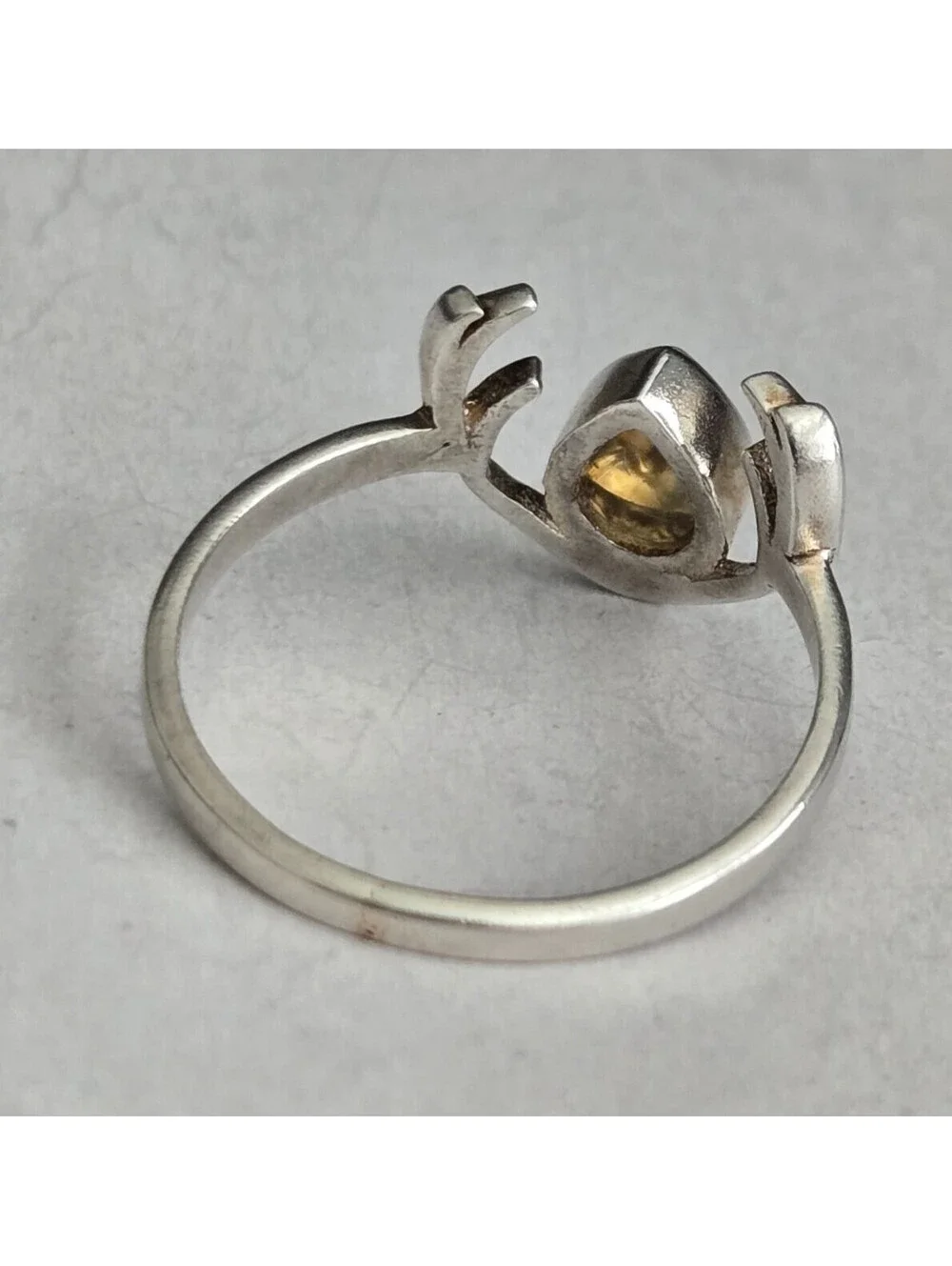 Unique Hand-Crafted Vintage Sterling Silver Deer Antler Ring - Size 7.75